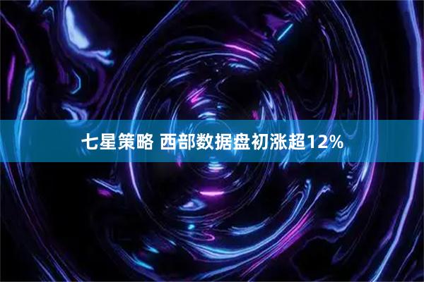 七星策略 西部数据盘初涨超12%
